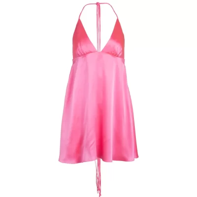 DANNIJO Solid | Mini*Baby-Pink Baby Doll Mini Dress