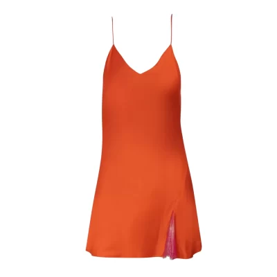 DANNIJO Mini | Slips*Tangerine Mini Slip w/ Lace Godet